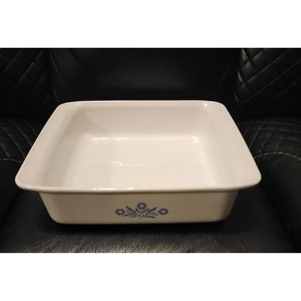 Corning Ware Blue Cornflower 8 x 8 x 2 Square 2QT Casserole Dish P322 Baking Pan